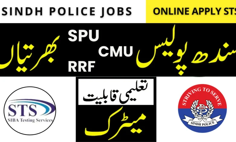 SPU, CMU and RRF Jobs – Sindh Police Jobs 2024