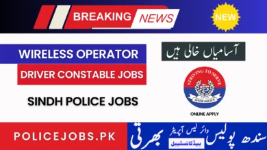 Sindh Police Wireless Operator and Driver Constable Jobs 2025