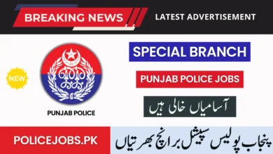 Special Branch Punjab Police Jobs 2025